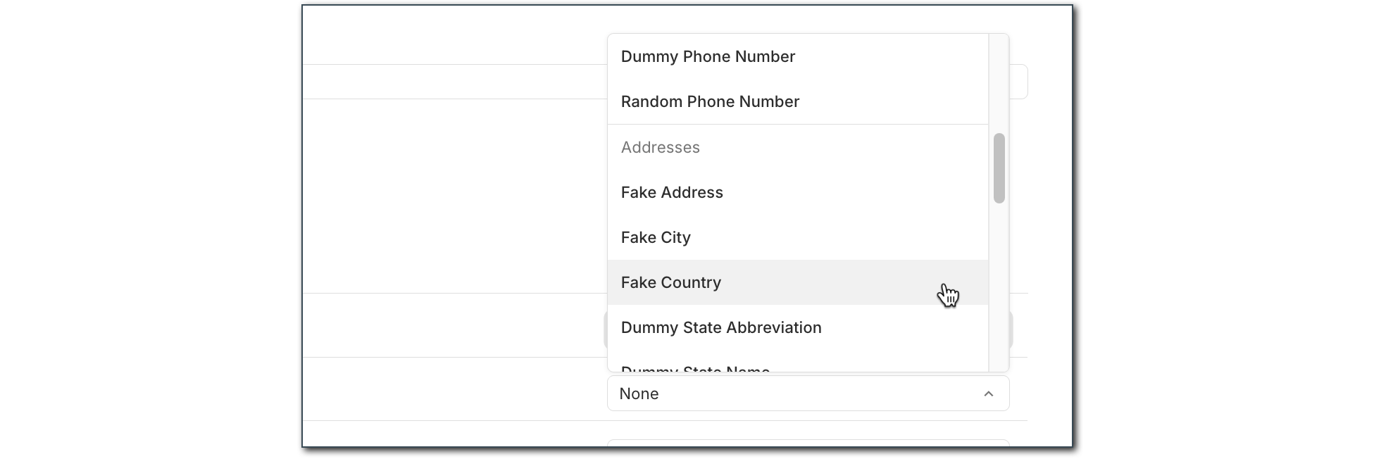 Address masking functions